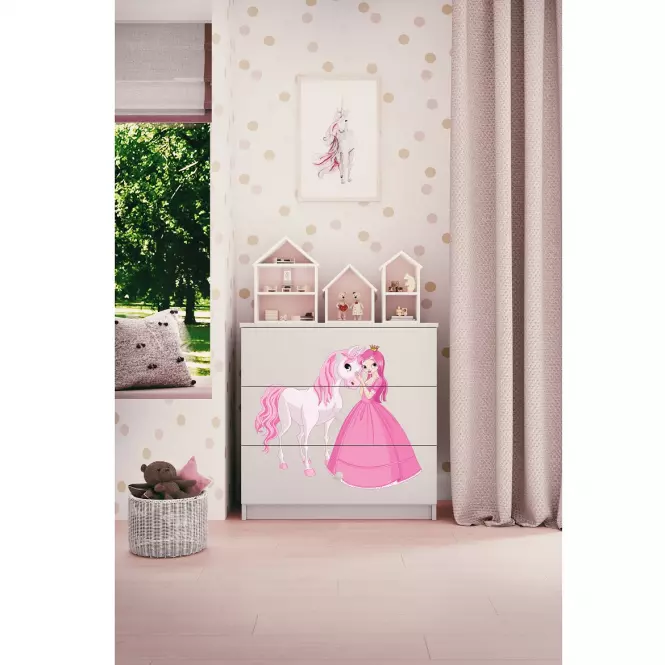 Komoda Pre Detská Babydreams Biely – Princezná 2