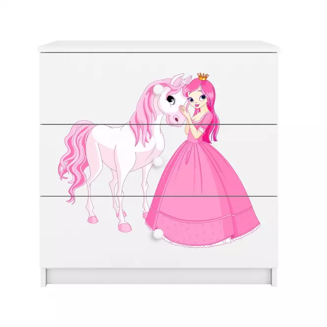 Komoda Pre Detská Babydreams Biely – Princezná 2