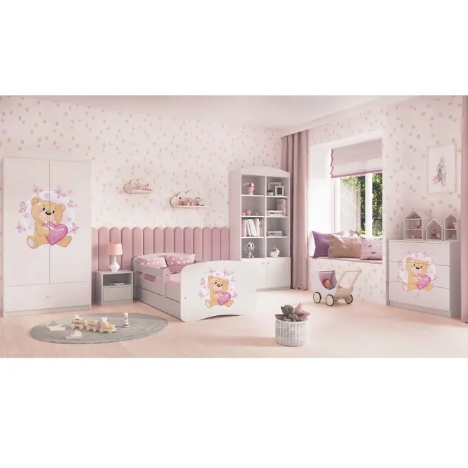 Detská komoda Babydreams biela – Medveď s motýľmi,7