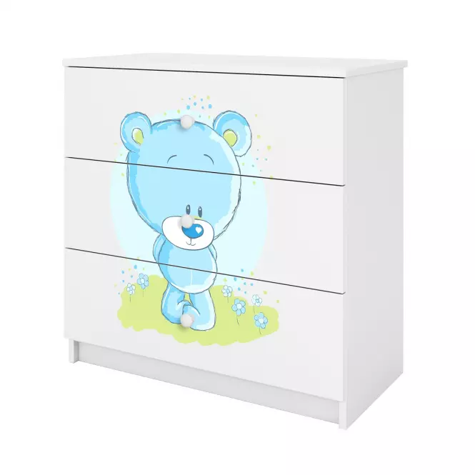 Komoda Pre Detská Babydreams Biely – Medveď Modrá