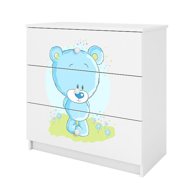 Komoda Pre Detská Babydreams Biely – Medveď Modrá,3