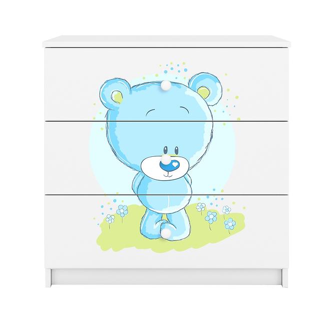 Komoda Pre Detská Babydreams Biely – Medveď Modrá