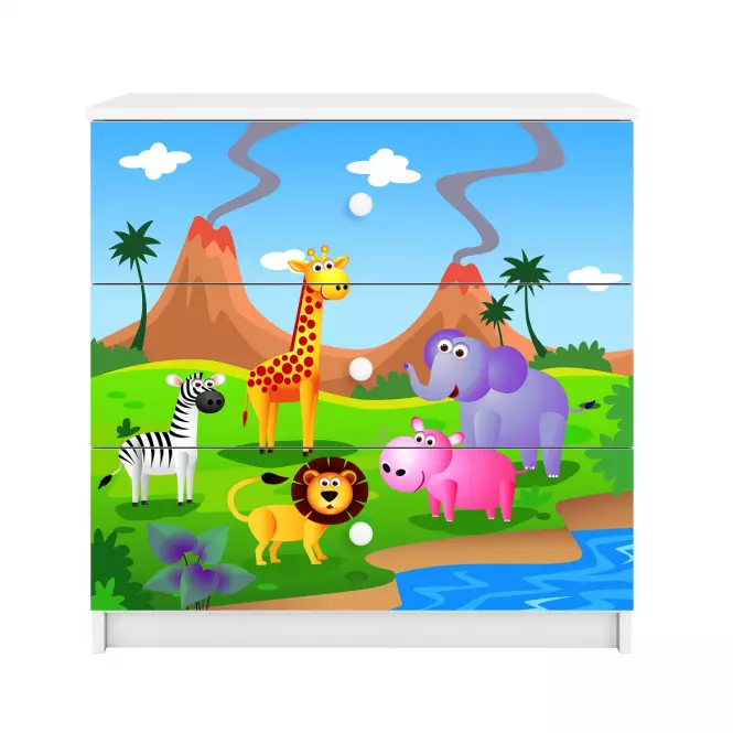 Komoda Pre Detská Babydreams Biely – Safari