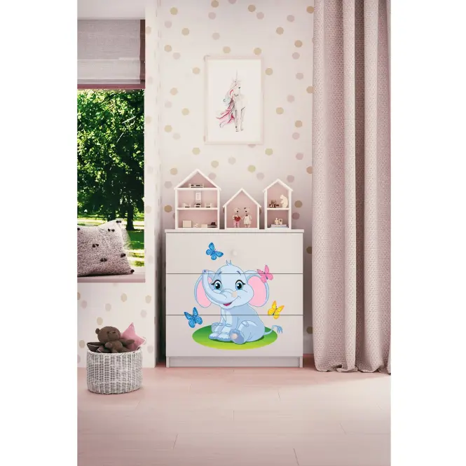 Detská komoda  Babydreams Biely – Slon,5