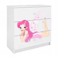 Detská komoda  Babydreams biela – Víla 2