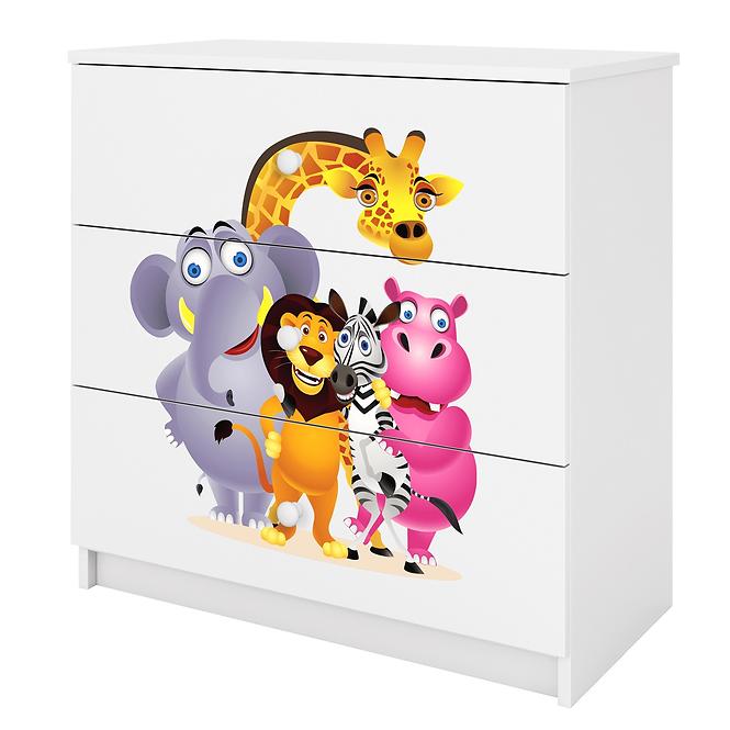 Komoda Pre Detská Babydreams Biely – Zoo,3