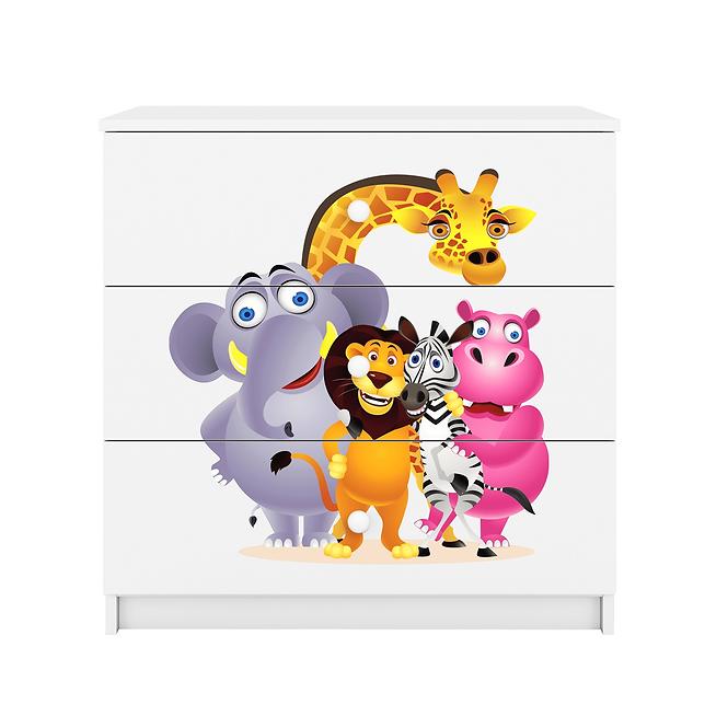 Komoda Pre Detská Babydreams Biely – Zoo,4