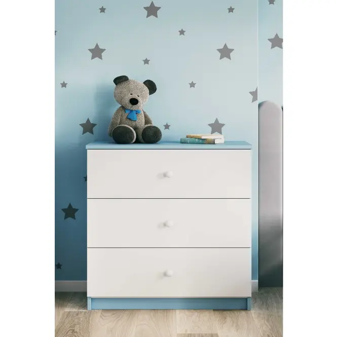 Detská komoda  Babydreams modrá,5