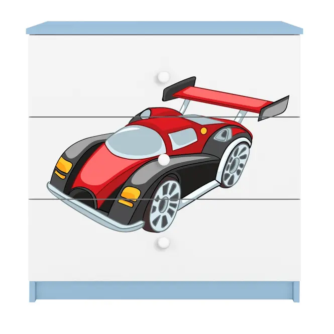 Detská komoda  Babydreams modrá – Auto,4