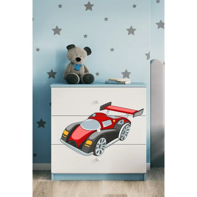 Detská komoda  Babydreams modrá – Auto,5