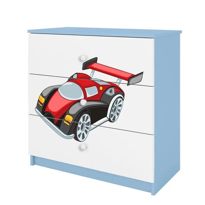 Detská komoda  Babydreams modrá – Auto,3