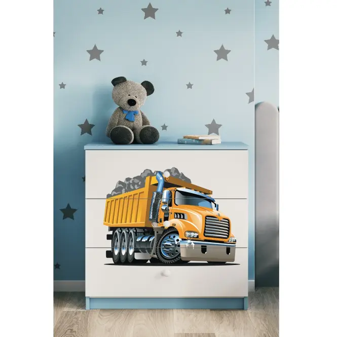 Detská komoda  Babydreams modrá – Nákladné auto,5