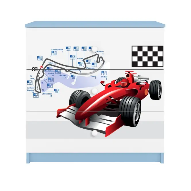 Detská komoda Babydreams modrá – Formula,4