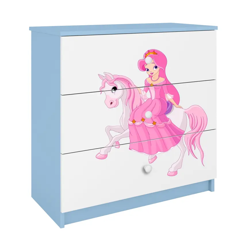 Detská komoda Babydreams modrá – Princezná 1