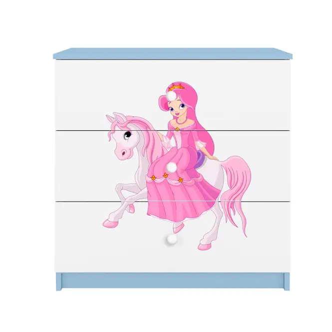 Detská komoda Babydreams modrá – Princezná 1,4