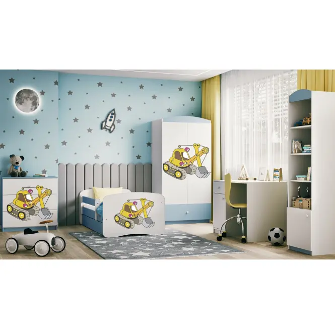 Detská komoda  Babydreams modrá – Rýpadlo,6
