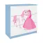 Detská komoda  Babydreams modrá – Princezná 2
