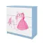 Detská komoda  Babydreams modrá – Princezná 2,4