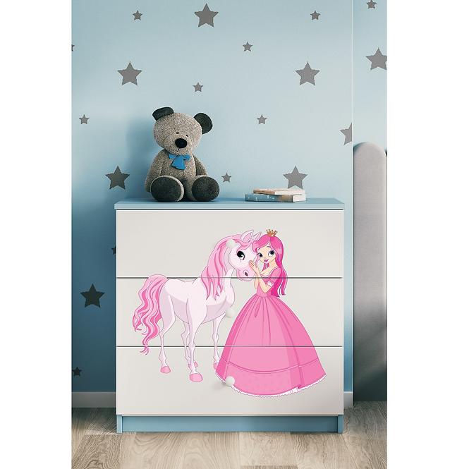 Komoda Pre Detská Babydreams Modrá – Princezná 2