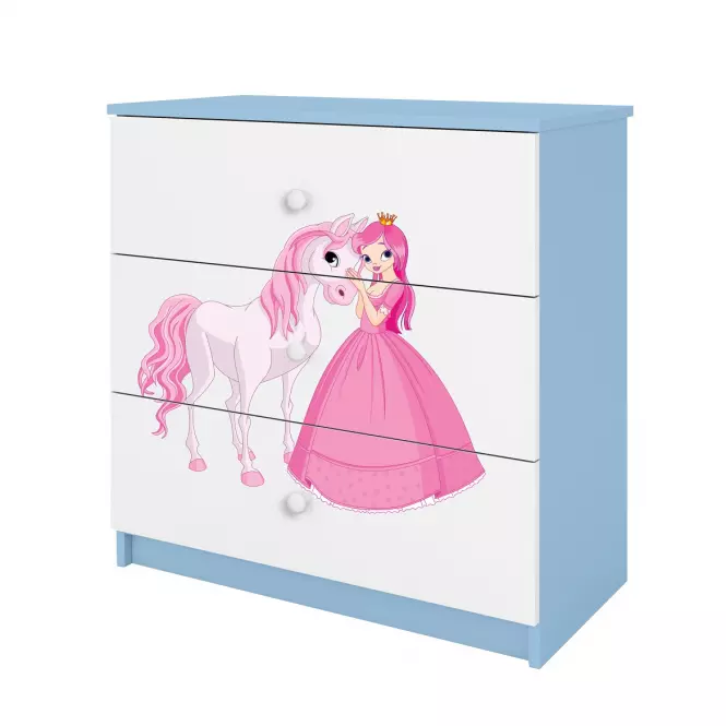 Komoda Pre Detská Babydreams Modrá – Princezná 2