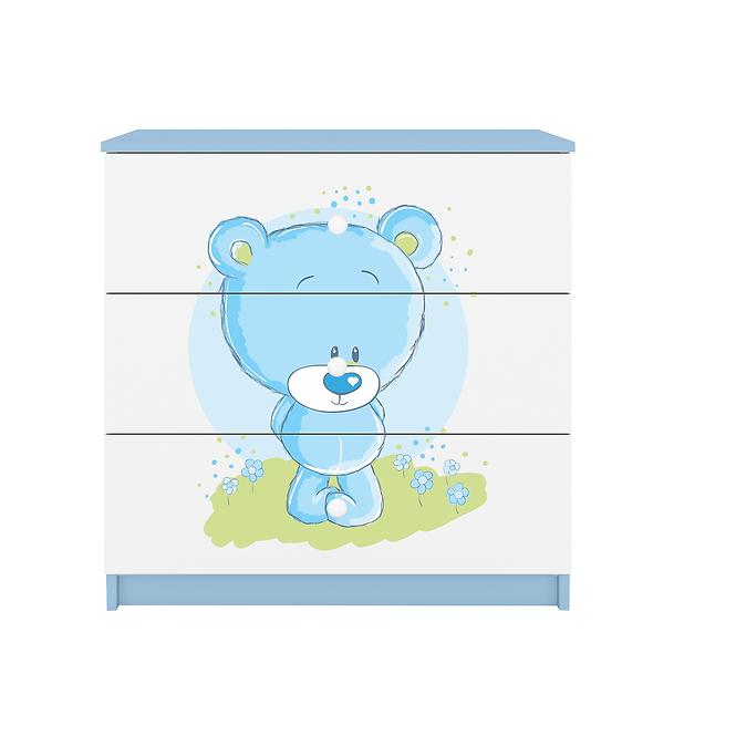 Komoda Pre Detská Babydreams Modrá – Medveď Modrá,4