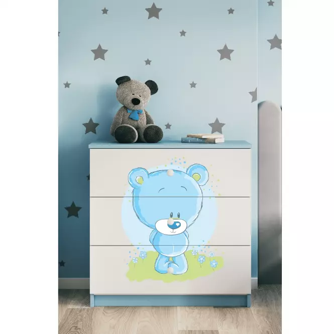 Komoda Pre Detská Babydreams Modrá – Medveď Modrá