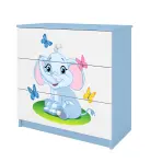 Detská komoda  Babydreams modrá – Slon