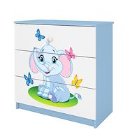 Detská komoda  Babydreams modrá – Slon