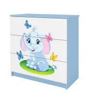 Detská komoda  Babydreams modrá – Slon