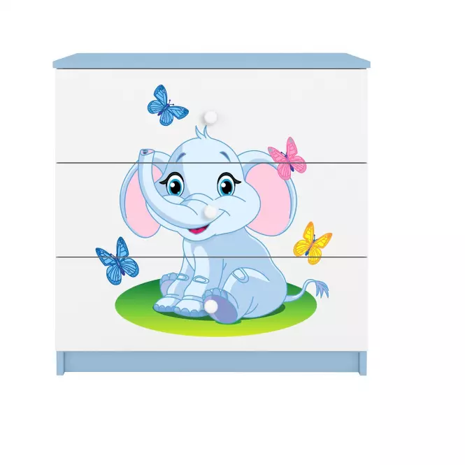 Komoda Pre Detská Babydreams Modrá – Slon
