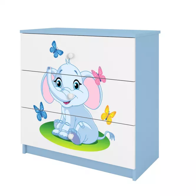 Komoda Pre Detská Babydreams Modrá – Slon