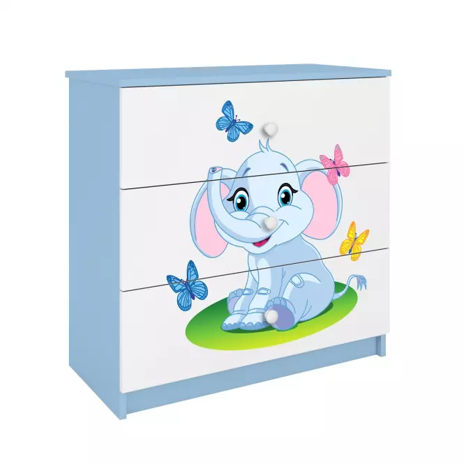 Komoda Pre Detská Babydreams Modrá – Slon