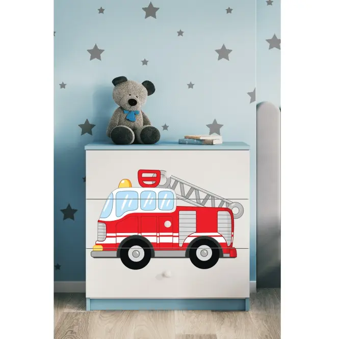 Detská komoda Babydreams Modrá – Hasičský Zbor,5