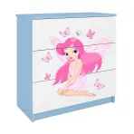 Detská komoda Babydreams modrá – Víla 1