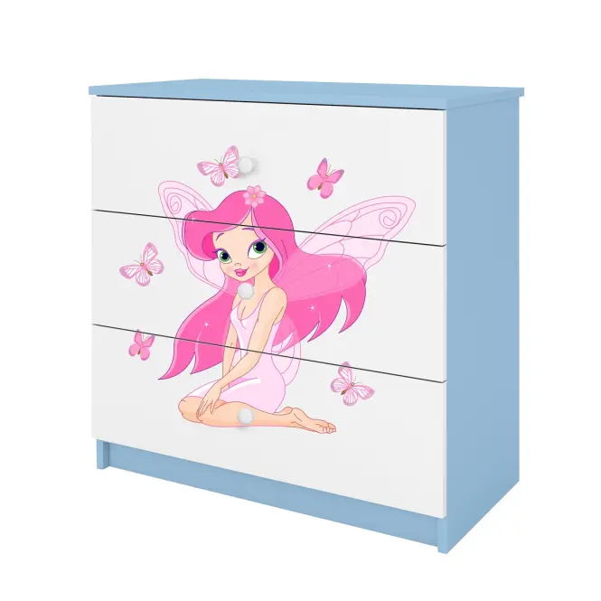 Detská komoda Babydreams modrá – Víla 1,3