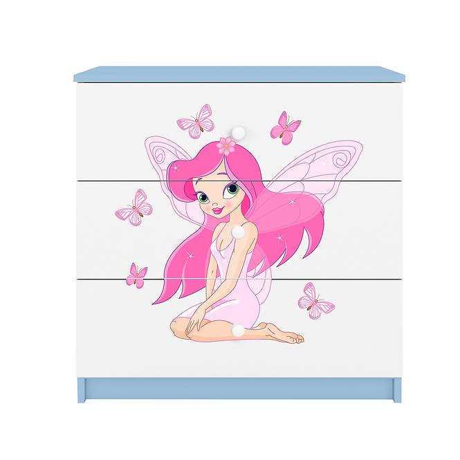 Detská komoda Babydreams modrá – Víla 1