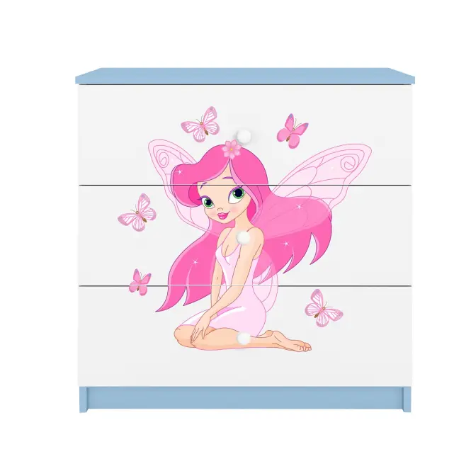 Detská komoda Babydreams modrá – Víla 1,4