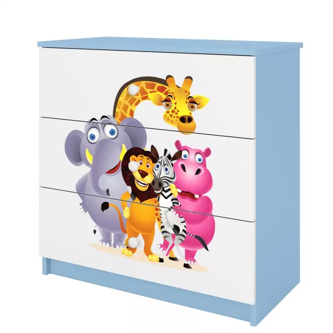 Komoda Pre Detská Babydreams Modrá – Zoo