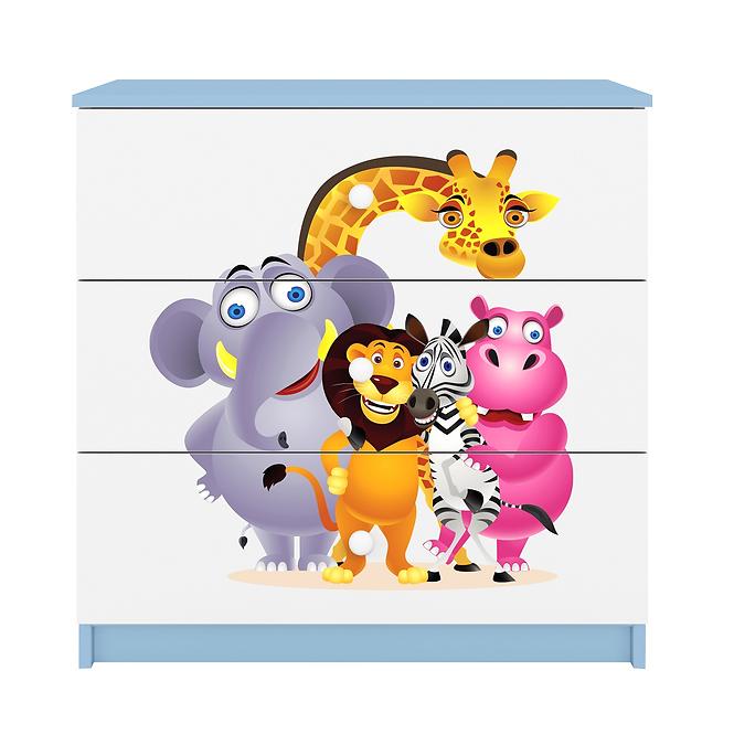 Komoda Pre Detská Babydreams Modrá – Zoo