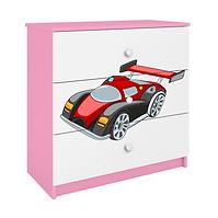 Detská komoda  Babydreams ružová – Auto