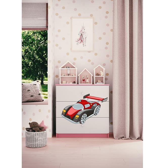 Komoda Pre Detská Babydreams Ružová – Auto