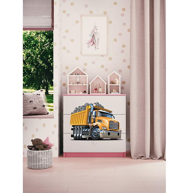 Komoda Pre Detská Babydreams Ružová – Truck