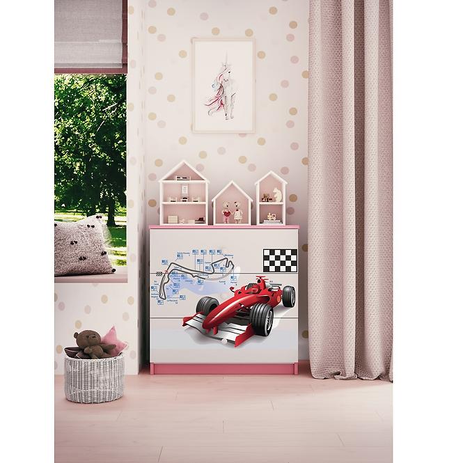 Komoda Pre Detská Babydreams Ružová – Racer