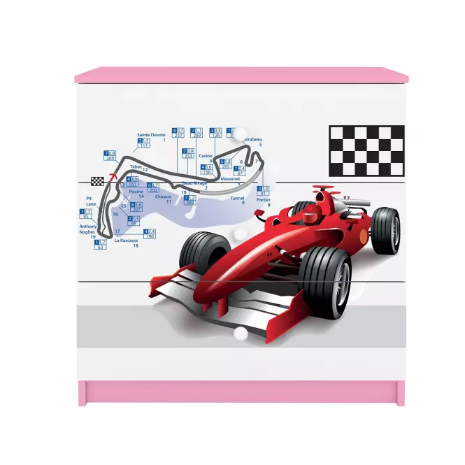 Komoda Pre Detská Babydreams Ružová – Racer