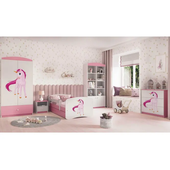Detská komoda Babydreams ružová – Jednorožec,6
