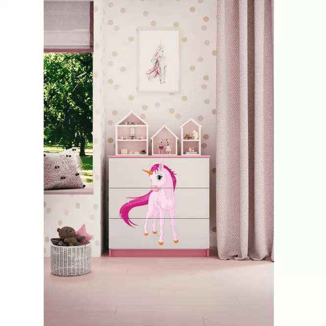 Komoda Pre Detská Babydreams Ružová – Jednorožec