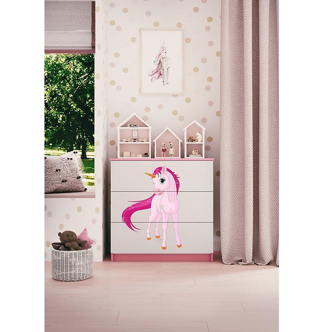 Komoda Pre Detská Babydreams Ružová – Jednorožec