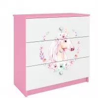 Detská komoda Babydreams ružová – Kôň