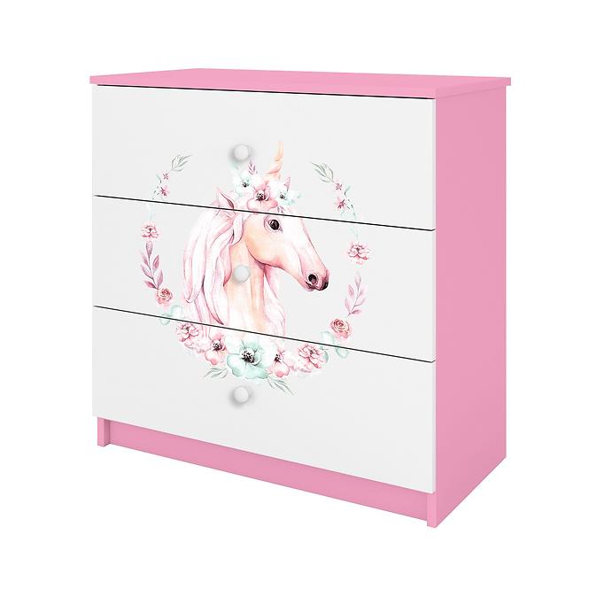 Komoda Pre Detská Babydreams Ružová – Horse,4