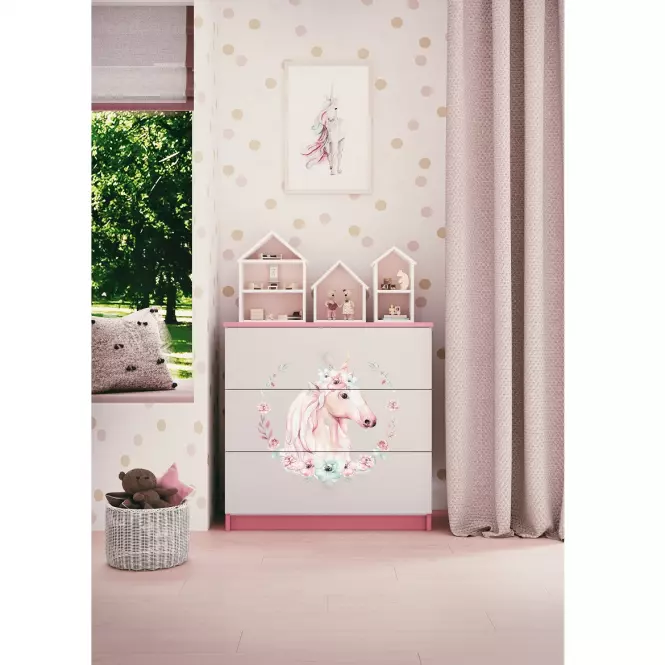 Komoda Pre Detská Babydreams Ružová – Horse